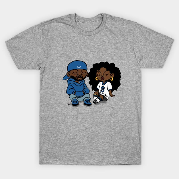 Kendrick Lamar and SZA II T-Shirt by bananapeppersart